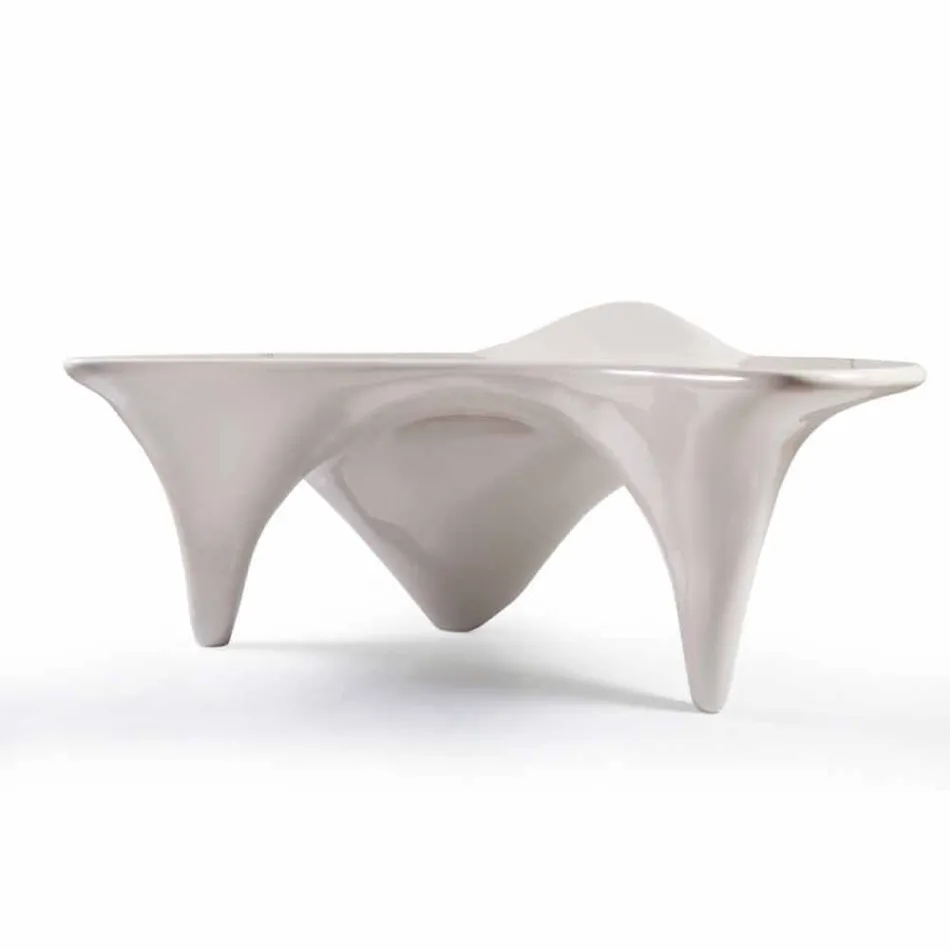 Mesa de escritório de design contemporâneo Sinuous, handmade in Italy Viadurini
