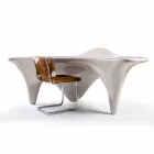 Mesa de escritório de design contemporâneo Sinuous, handmade in Italy Viadurini