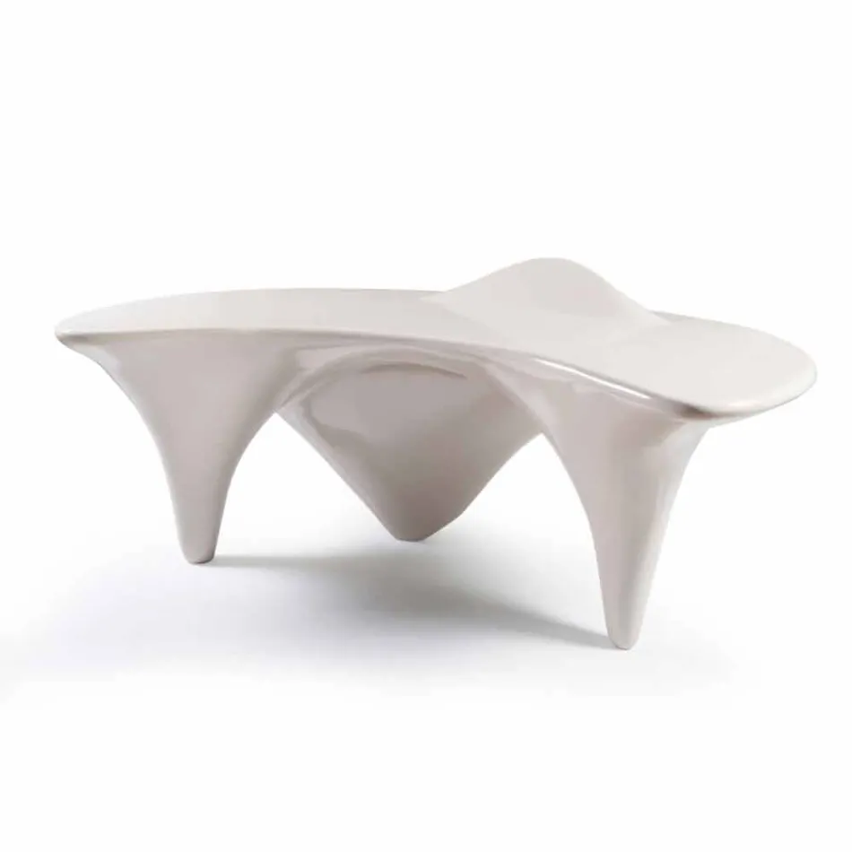 Mesa de escritório de design contemporâneo Sinuous, handmade in Italy Viadurini