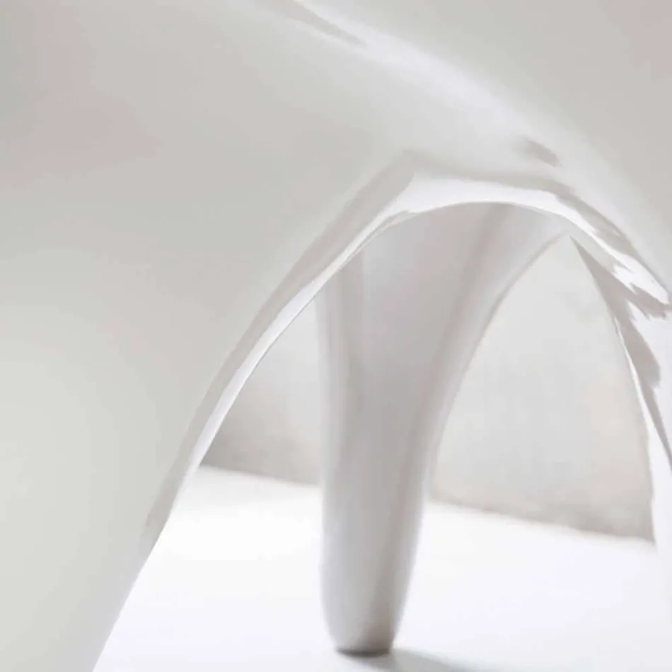 Mesa de escritório de design contemporâneo Sinuous, handmade in Italy Viadurini