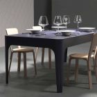 Mesa / mesa de jantar retangular, design moderno, Merlot Viadurini