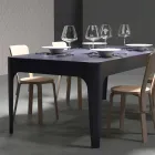 Mesa / mesa de jantar retangular, design moderno, Merlot Viadurini