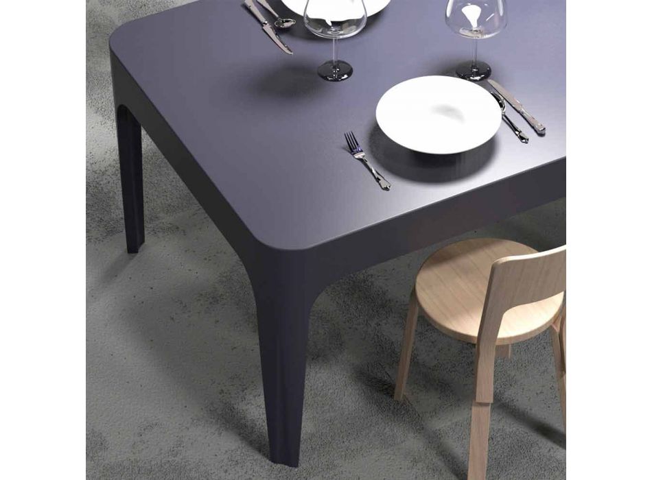 Mesa / mesa de jantar retangular, design moderno, Merlot Viadurini