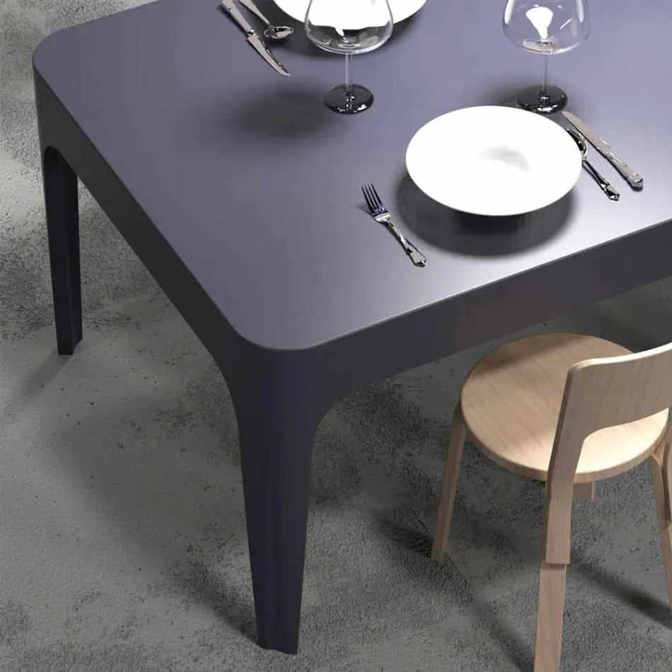 Mesa / mesa de jantar retangular, design moderno, Merlot Viadurini