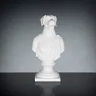 Escultura de cerâmica branca artesanal 100% Made in Italy Fabas 1 Viadurini