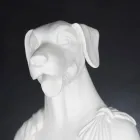 Escultura de cerâmica branca artesanal 100% Made in Italy Fabas 1 Viadurini