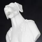 Escultura de cerâmica branca artesanal 100% Made in Italy Fabas 1 Viadurini