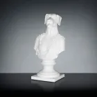 Escultura de cerâmica branca artesanal 100% Made in Italy Fabas 1 Viadurini