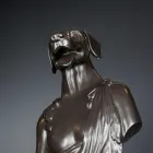 Escultura artesanal em cerâmica preta 100% Made in Italy Fabas 2 Viadurini