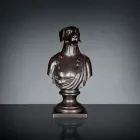 Escultura artesanal em cerâmica preta 100% Made in Italy Fabas 2 Viadurini