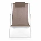 Espreguiçadeira Outdoor em Alumínio com Assento em Textilene, 4 Peças - Kailua Viadurini