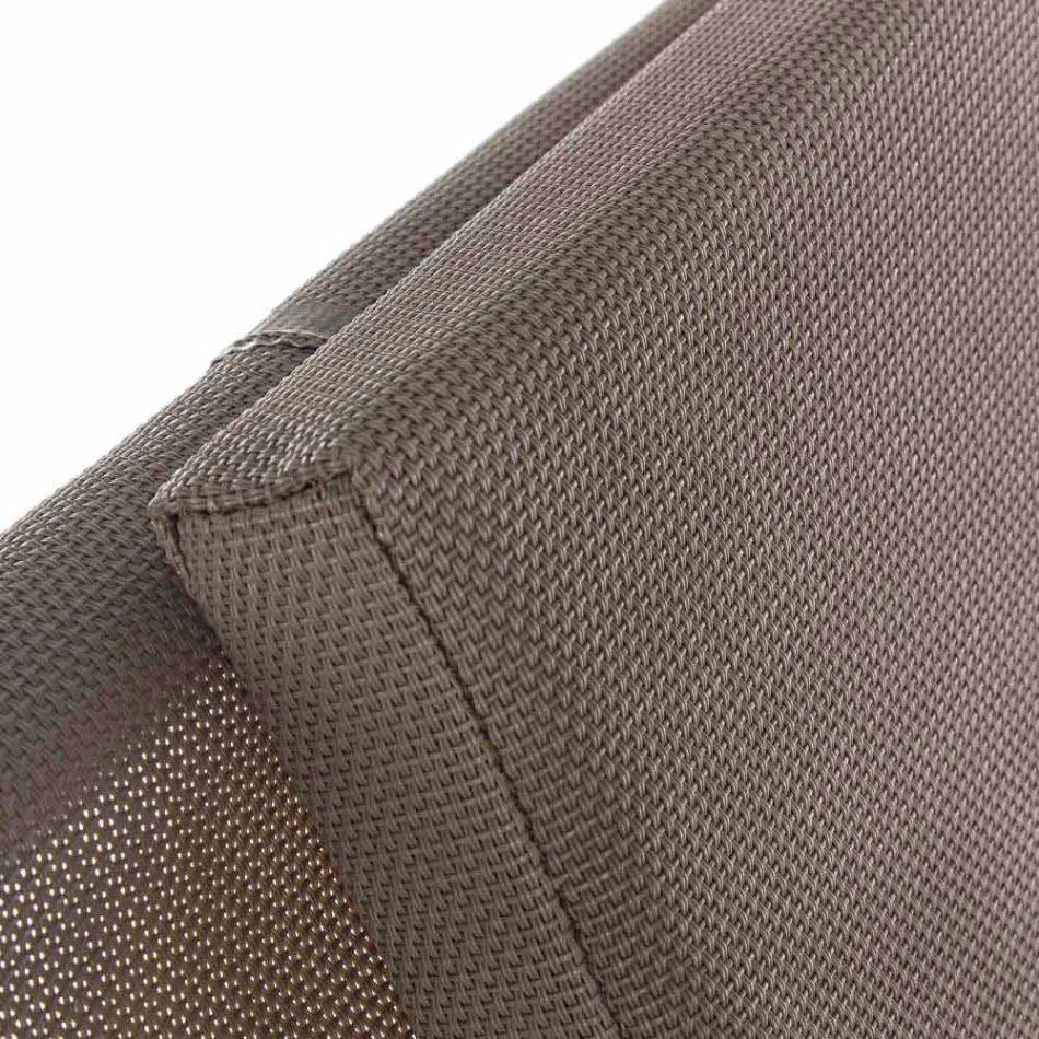 Espreguiçadeira Outdoor em Alumínio com Assento em Textilene, 4 Peças - Kailua Viadurini