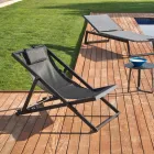 Espreguiçadeira de Jardim em Alumínio Pintado e Têxtil, 2 Peças - Jhonathan Viadurini