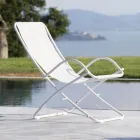 Cadeira dobrável de jardim em aço galvanizado feito na Itália 2 peças - Hobbit Viadurini