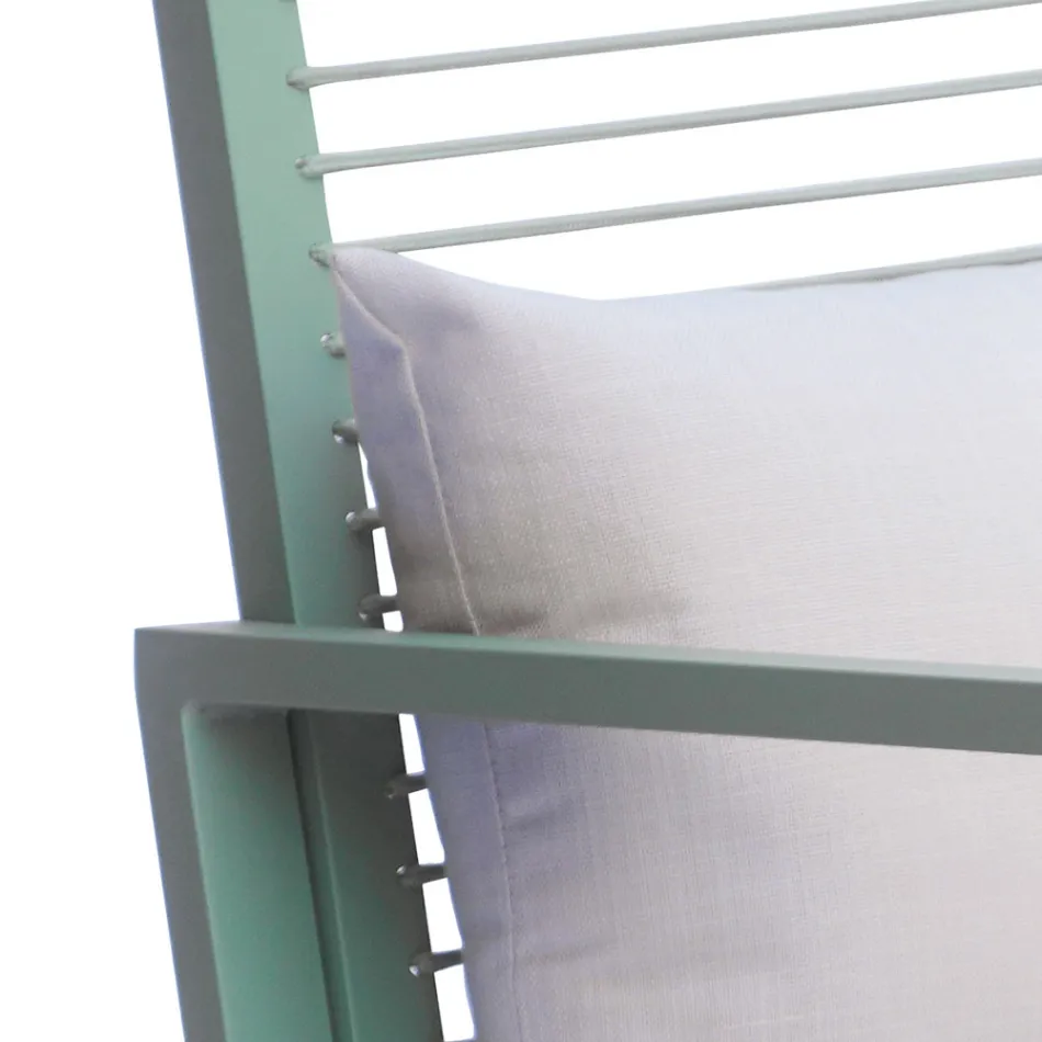 Cadeira de balanço de alumínio para área externa com almofada acolchoada - Brontolo Viadurini