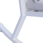 Cadeira de balanço de alumínio para área externa com almofada acolchoada - Brontolo Viadurini