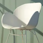 Cadeira de Balanço para Sala em Metal e Polipropileno, 2 Peças - Lorena Viadurini