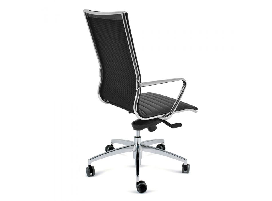 Cadeira para escritório alto com rodas e almofada ergonômica e giratória - Filanna Viadurini