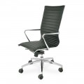 Cadeira para escritório alto com rodas e almofada ergonômica e giratória - Filanna
