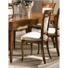 Cadeira Estofada Clássica em Nogueira ou Madeira Branca Made in Italy - Caligola Viadurini