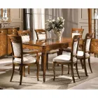 Cadeira Estofada Clássica em Nogueira ou Madeira Branca Made in Italy - Caligola Viadurini