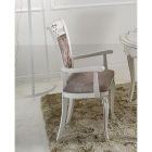 Cadeira Estofada Clássica em Nogueira ou Madeira Branca Made in Italy - Caligola Viadurini