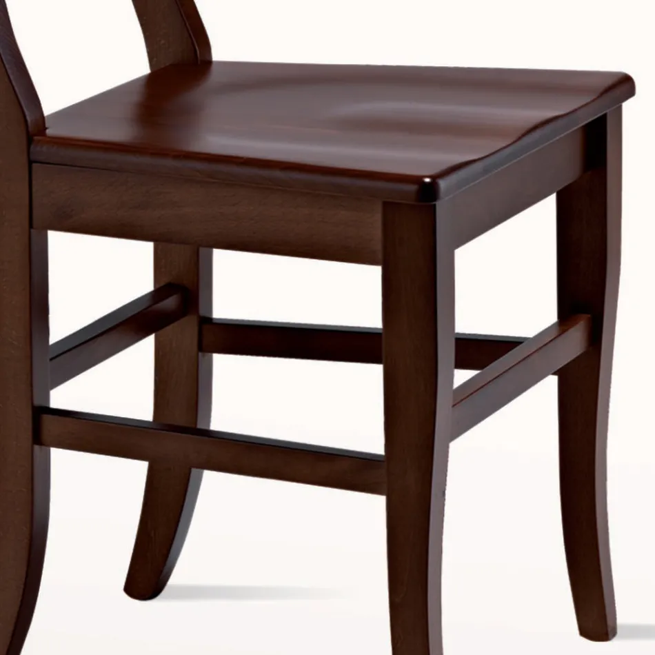 Cadeira Clássica em Madeira de Faia Maciça Design Made in Italy - Claudie Viadurini