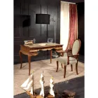 Cadeira Clássica Madeira e Tecido Com ou Sem Braços Made in Italy - Ellie Viadurini