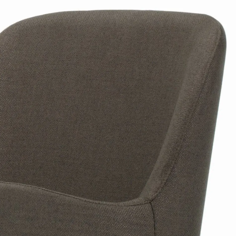 Cadeira com Braços com Pernas de Madeira e Assento Acolchoado Fabricado na Itália - Bari Viadurini