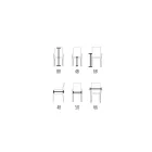 Cadeira com braços estofada em couro marfim Made in Italy - Shell Viadurini