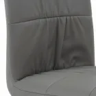 Cadeira com Pernas em Aço Lacado e Assento Estofado Fabricado na Itália - Brescia Viadurini