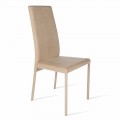 Cadeira feita com encosto alto, design moderno, Becca, fabricado na Itália