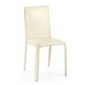 Cadeira com encosto alto em couro regenerado Made in Italy - Lanterna