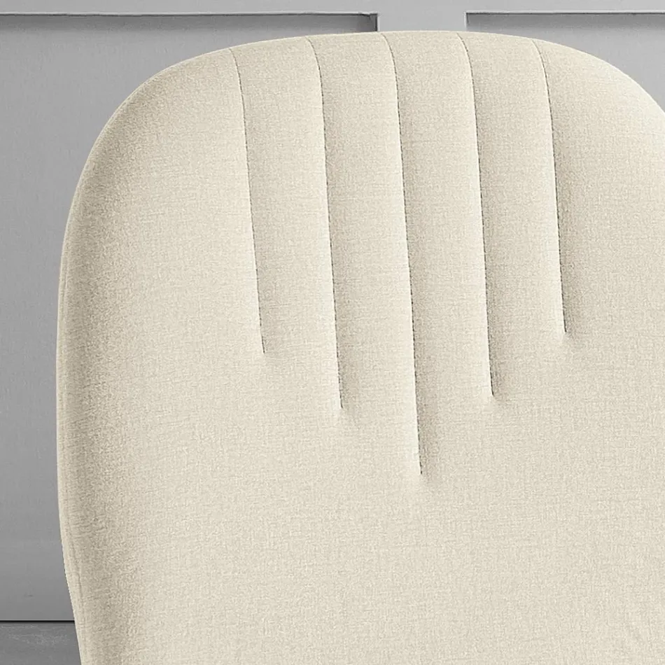 Cadeira com Assento em Tecido Monocoque e Pernas Cônicas Fabricado na Itália - Nezoku Viadurini