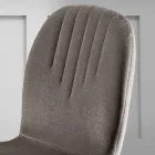 Cadeira com Assento em Tecido Monocoque e Pernas de Madeira Made in Italy - Nezoku Viadurini