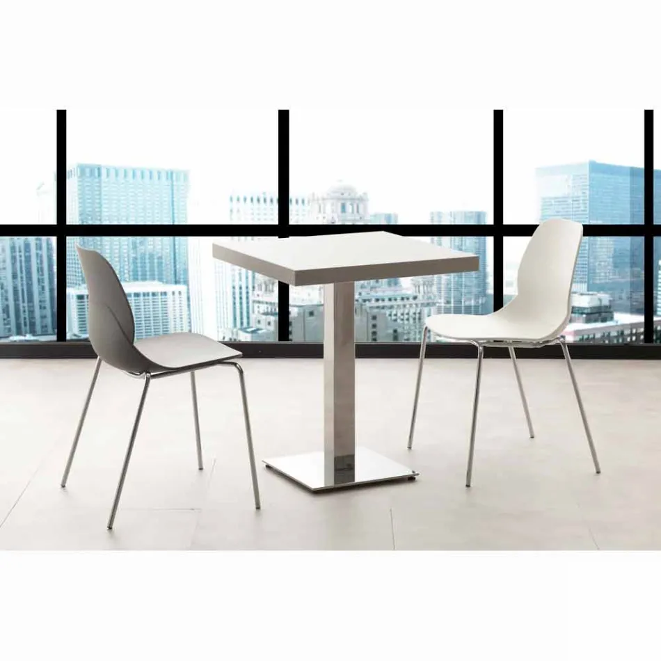 Cadeira com estrutura cromada e concha de polipropileno Licata Viadurini