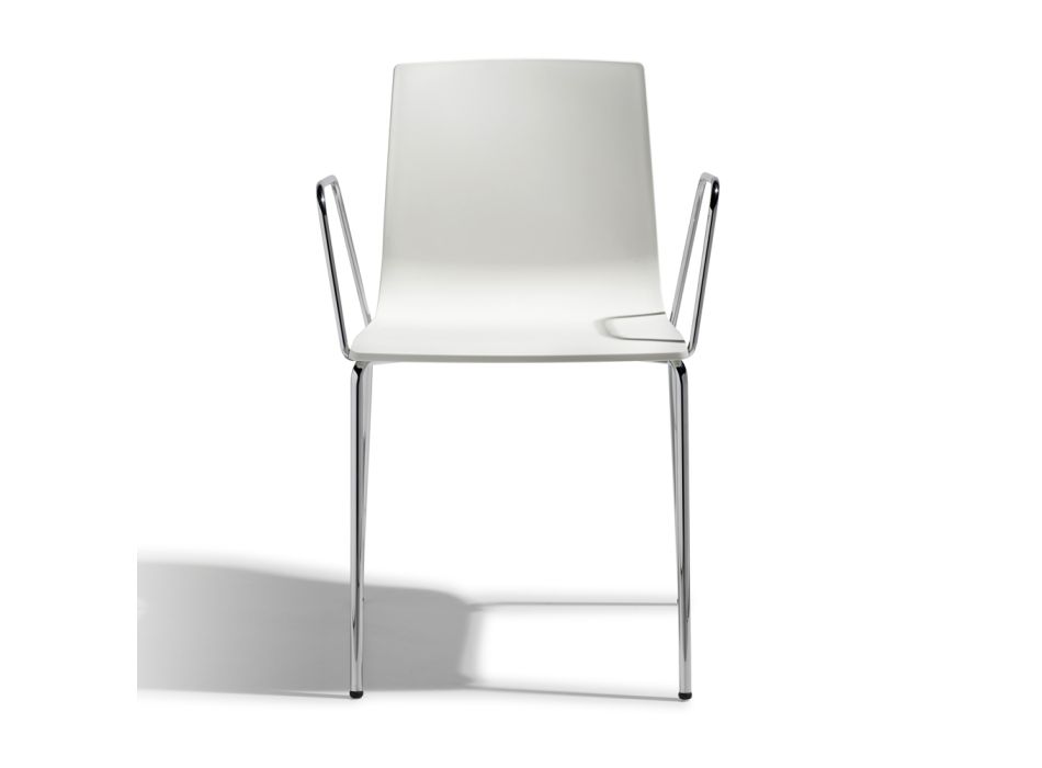 Cadeira de cozinha com assento en tecnopolímero Made in Italy 2 peças - Ghirlanda Viadurini