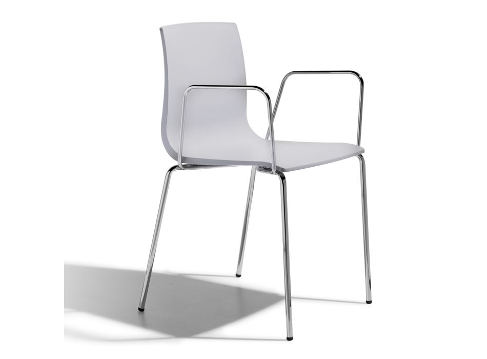 Cadeira de cozinha com assento en tecnopolímero Made in Italy 2 peças - Ghirlanda Viadurini