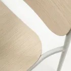 Cadeira de cozinha em madeira e metal pintado made in Italy 2 peças - Saffia Viadurini