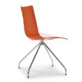 Cadeira de cozinha de polímero com assento bicolor Made in Italy 2 peças - Fedora