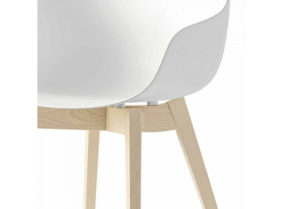 Cadeira de cozinha em polipropileno reciclado feito na Itália 2 peças - Connubia Academy Viadurini