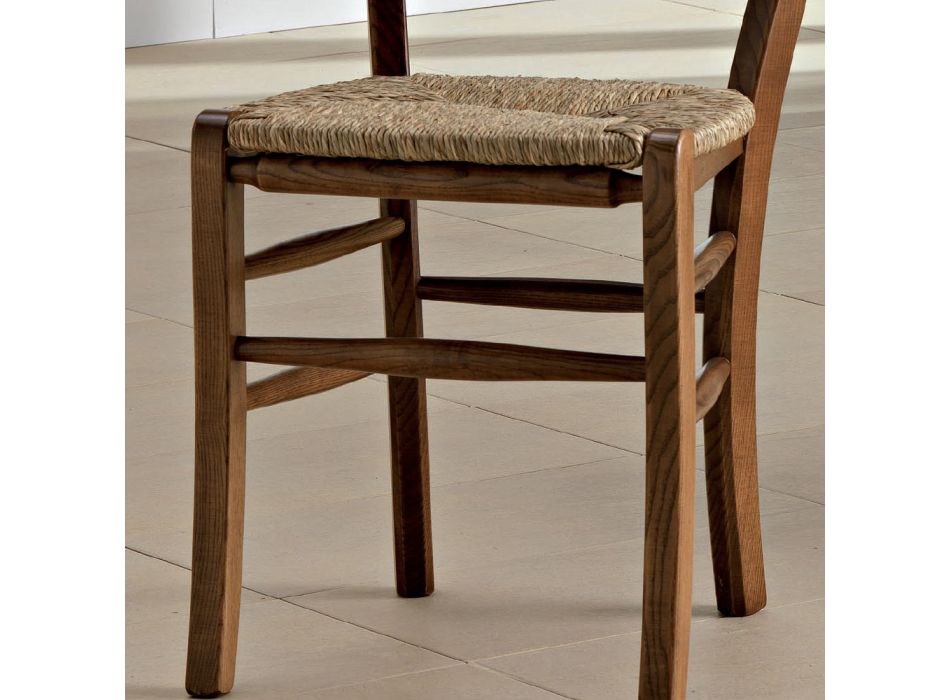 Cadeira de cozinha clássica em madeira maciça com design italiano - Monika Viadurini