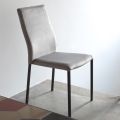 Cadeira de cozinha com pernas de metal e assento de veludo, 4 peças - Darvina
