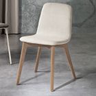 Cadeira de cozinha design em madeira e tecido fabricada na Itália, Egizia Viadurini