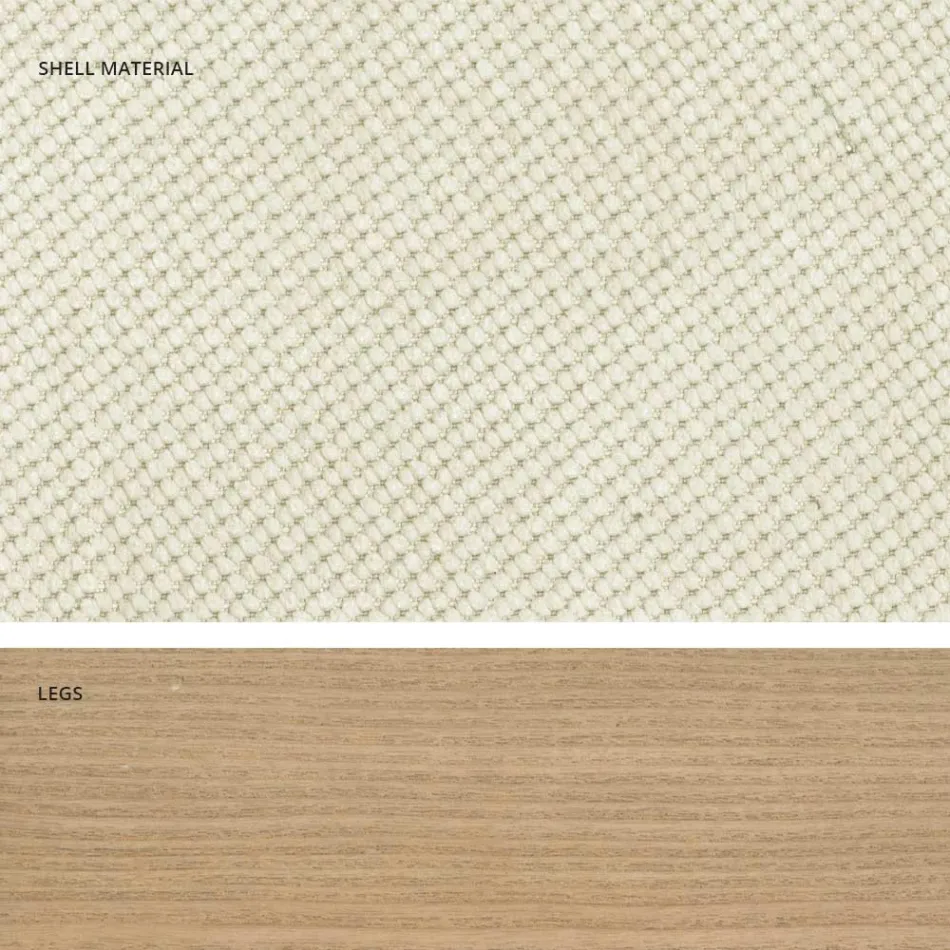 Cadeira de cozinha design em madeira e tecido fabricada na Itália, Egizia Viadurini