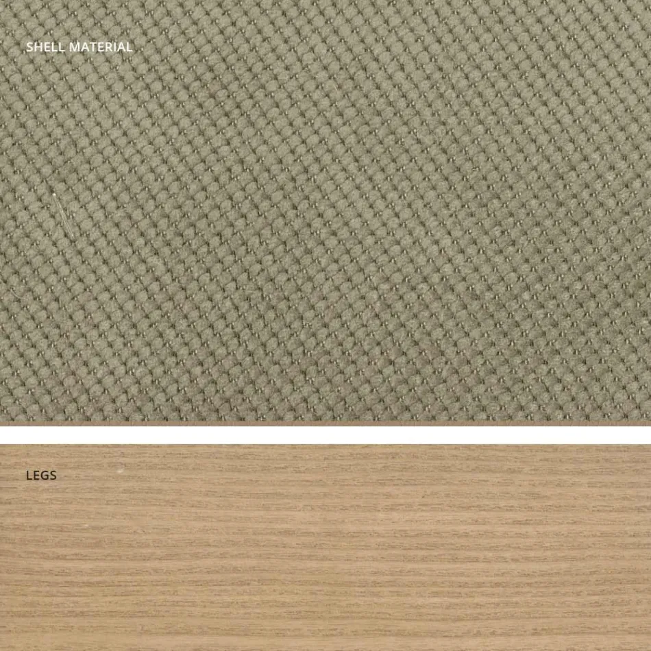 Cadeira de cozinha design em madeira e tecido fabricada na Itália, Egizia Viadurini