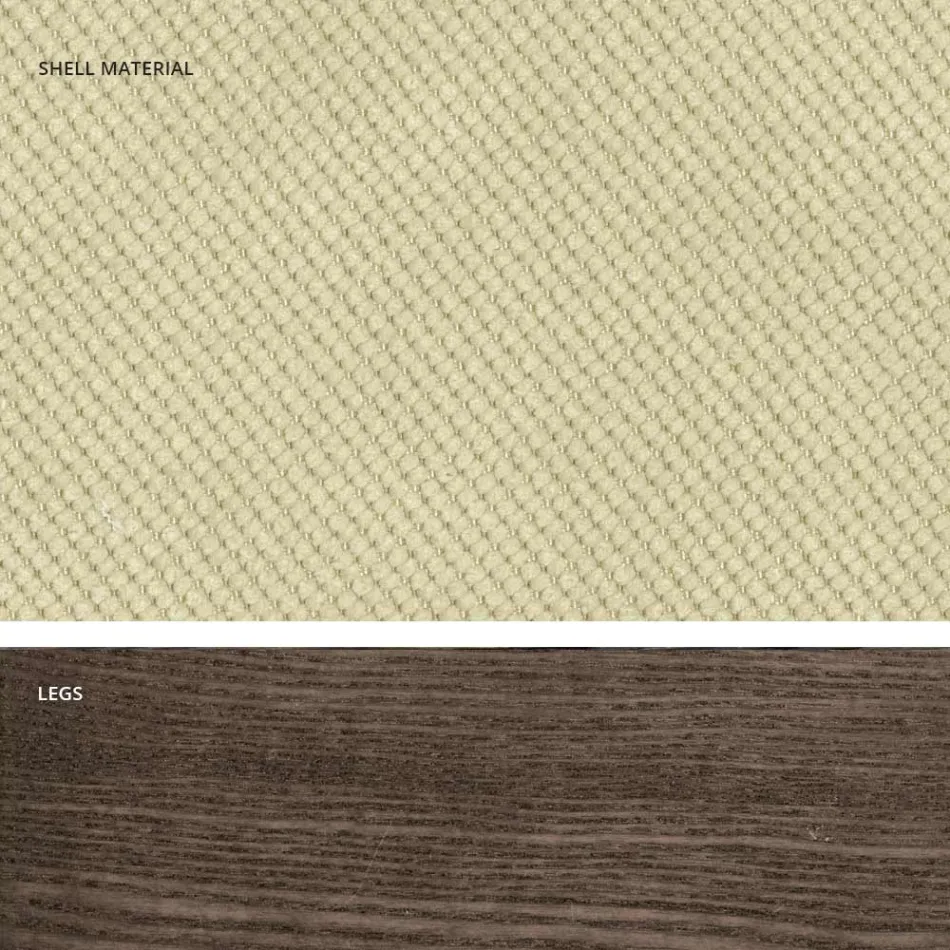 Cadeira de cozinha design em madeira e tecido fabricada na Itália, Egizia Viadurini