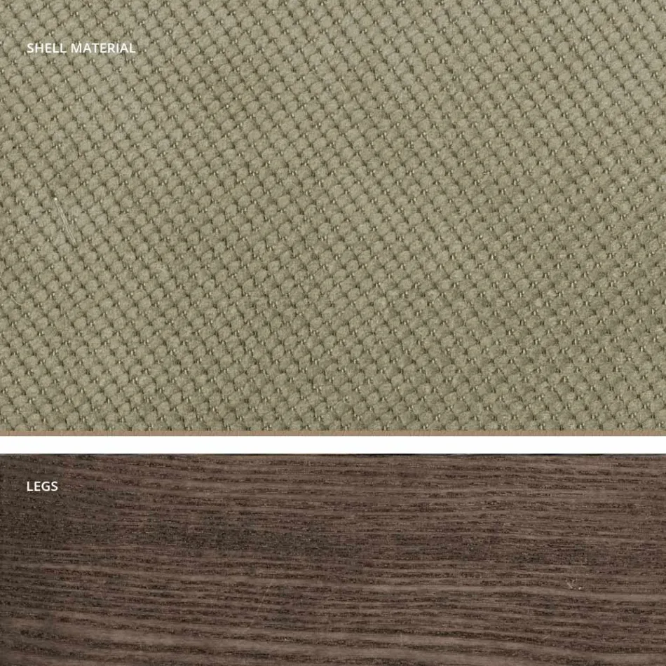 Cadeira de cozinha design em madeira e tecido fabricada na Itália, Egizia Viadurini