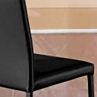 Cadeira de cozinha de design totalmente estofada em couro fabricada na Itália - Tara Viadurini