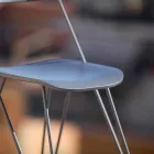 Cadeira Cozinha Feita à Mão em Madeira e Aço Precioso Made in Italy - Granada Viadurini